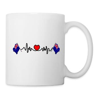 Fréquence cardiaque en Nouvelle-Zélande - Mug blanc - blanc - Droite