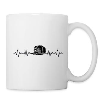 Swag Cappy ECG Heartbeat - Mug - white - Right