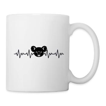 Koala EKG Herzschlag - Tasse - Weiß - Rechts