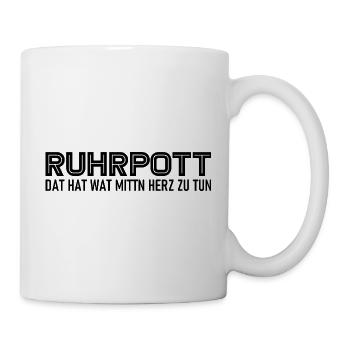 Ruhrpott - Dat hat wat mittn Herz zu tun - Zeche - Tasse - Weiß - Rechts