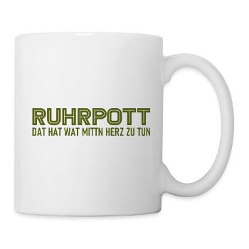 Ruhrpott - Dat hat wat mittn Herz zu tun - Zeche - Tasse - Weiß - Rechts