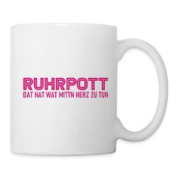 Ruhrpott - Dat hat wat mittn Herz zu tun - Zeche - Tasse - Weiß - Rechts