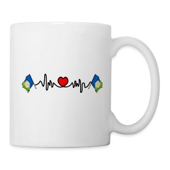 East Riding Flag with Heartbeat - Mug - white - Right