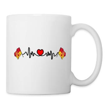Hampshire Flag with Heartbeat - Mug - white - Right