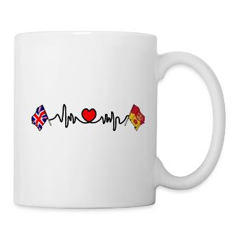 Hampshire & Great Britain Heart Rate - Mug - white - Right