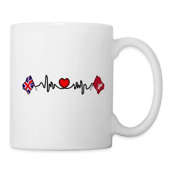 Kent Flag + Heartbeat + UK Flag - Mug - white - Right