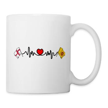 Lancashire- und England-Herzfrequenz - Tasse - Weiß - Rechts