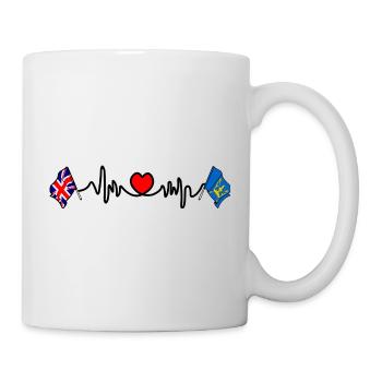 Suffolk & Great Britain Heartbeat - Tasse - Weiß - Rechts