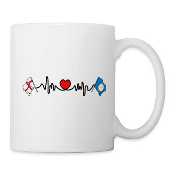 Yorkshire + battement de cœur + drapeau Angleterre - Mug blanc - blanc - Droite