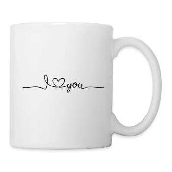 Ich liebe dich – Botschaft der Liebe - Tasse - Weiß - Rechts