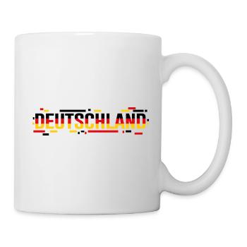 DEUTSCHLAND – Glitch Flag Style Typography - Tasse - Weiß - Rechts