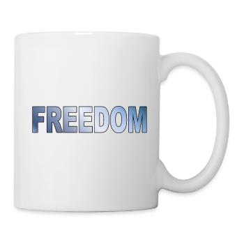 Freedom Typography Statement Design - Mug - white - Right