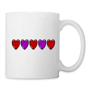 Amour de la ligne de cœur - Mug blanc - blanc - Droite