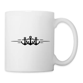 Anker Symbol Linie - Tasse - Weiß - Rechts