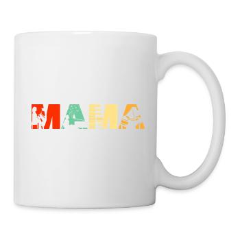 Mama Pianistin Musikerin Mutter Retro Vintage - Tasse - Weiß - Rechts