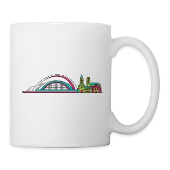 Liege City Skyline Guillemins Station Kunst - Tasse - Weiß - Rechts