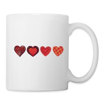 Love mignon - Saint-Valentin ; Collection Heart Rouge - Mug blanc - blanc - Droite