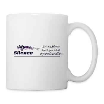 My Silence, Kleidungsdesign - Tasse - Weiß - Rechts