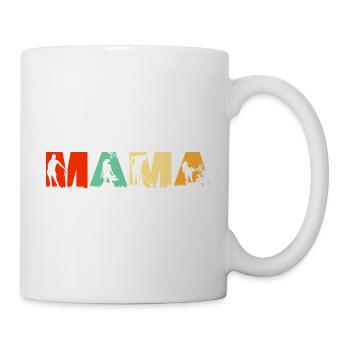Landarbeiterin Mama Retro Landwirtschaft Mutter Kunst - Tasse - Weiß - Rechts