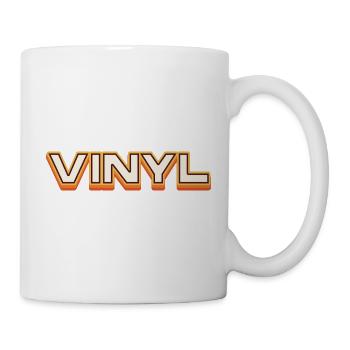 Vinyl Retro Music Typography Design - Tasse - Weiß - Rechts