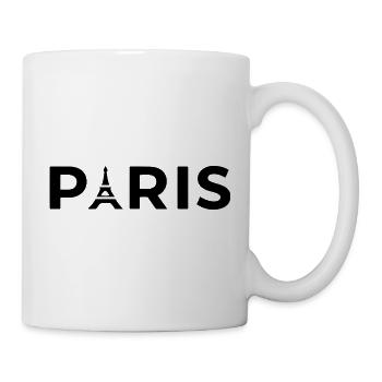 Paris Eiffel Tower Noir Souvenir France - Mug blanc - blanc - Droite