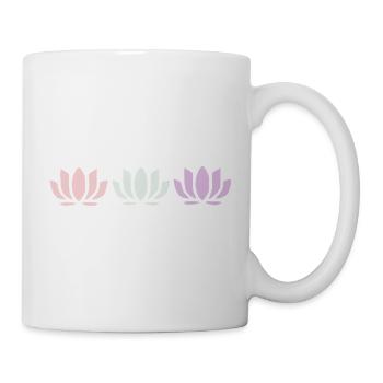 Lotus Flower Lotus Flowers Pastel Flower Blossom Yoga - Mug - white - Right