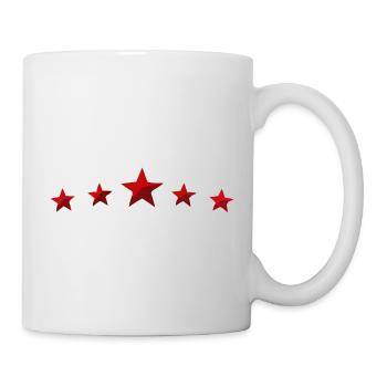 Graphique cinq étoiles de la rangée Étoile Rouge - Mug blanc - blanc - Droite