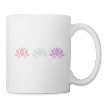 Lotus Flower Lotus Flower Flower Pastel Flower Yoga - Mug - white - Right