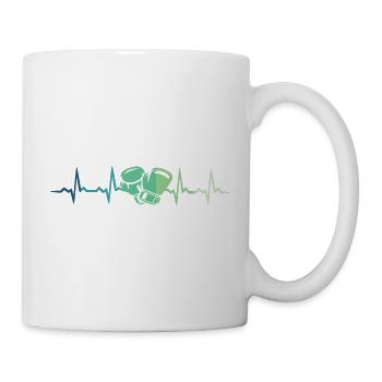 Boxen Geschenk Boxen Herzschlag Kampfsport - Tasse - Weiß - Rechts