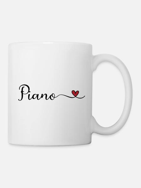 Piano - Tasse - Weiß