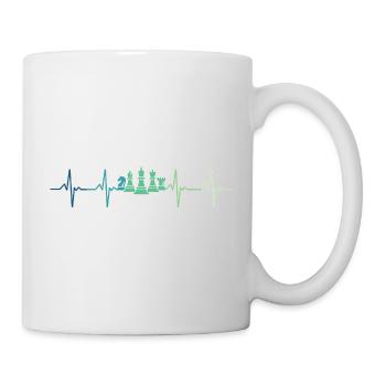 Échecs Battement de coeur jeux d'échecs - Mug blanc - blanc - Droite