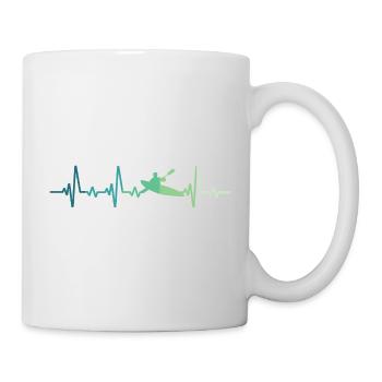 canoéiste kayak battement de coeur canoë - Mug blanc - blanc - Droite
