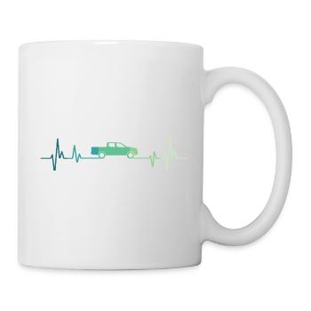 Pick-up heartbeat off-road car - Mug - white - Right