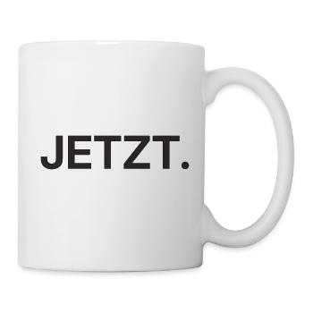 Jetzt – Minimalistisches Textdesign - Tasse - Weiß - Rechts