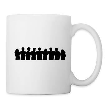 Menschen Gruppe Silhouette Freunde Team Zusammen - Tasse - Weiß - Rechts