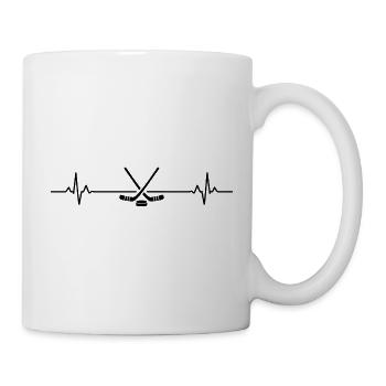Eishockey Herzschlag EKG Puls Sportler Design - Mug - white - Right
