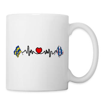 Ameland & Friesland Herzschlag - Tasse - Weiß - Rechts