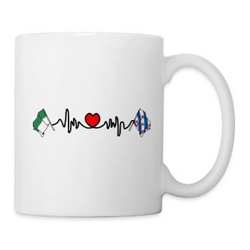 Vlieland & Friesland Herzschlag - Tasse - Weiß - Rechts