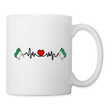 Vlieland Herzschlag – Inselstolz - Tasse - Weiß - Rechts