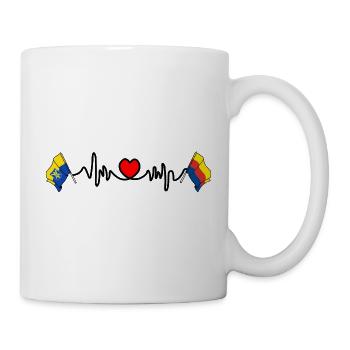 Battement de cœur de Zandvoort et Hollande-Septentrionale - Mug blanc - blanc - Droite