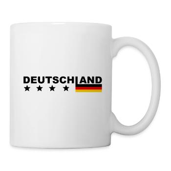 Flaggenstern Deutschland Muster - Tasse - Weiß - Rechts