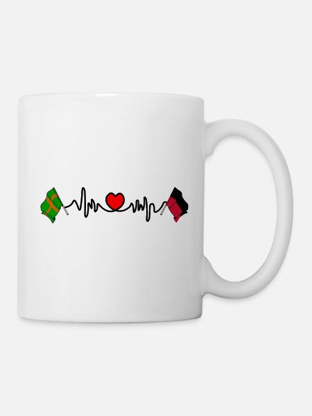 Nijmeger Herzschlag-Flaggen - Tasse - Weiß