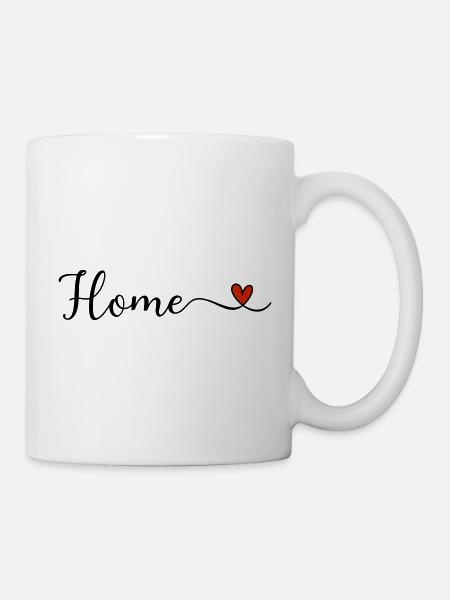 Home Herz - Tasse - Weiß