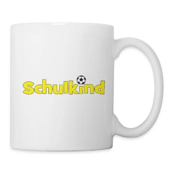 Schulkind Fußballheld Gelb Schwarz - Tasse - Weiß - Rechts