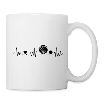 Graphique Bocce and Petanque Heartbeat - Mug blanc - blanc - Droite
