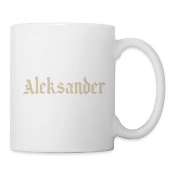 Aleksander Gothic Schrift - Tasse - Weiß - Rechts