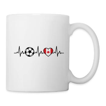 Canada Football Heartbeat Canada Flag - Mug - white - Right