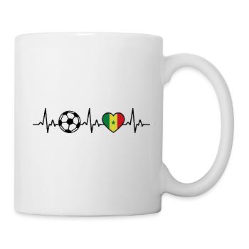 Senegal Fußball Herzschlag Senegal - Tasse - Weiß - Rechts