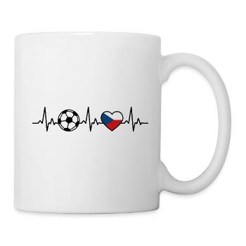 Football de la République tchèque Battement de cœur Drapeau de la République tchèque - Mug blanc - blanc - Droite