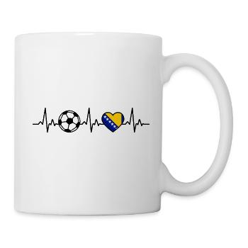Bosnia and Herzegovina Football Heartbeat - Mug - white - Right